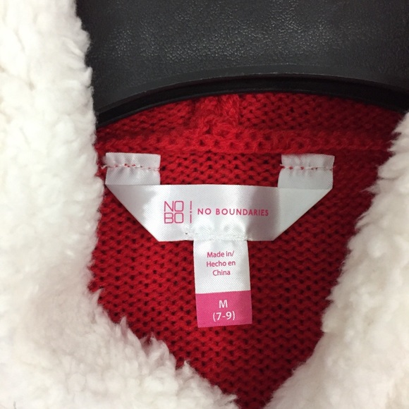 No Boundaries Knitted Red Santa Sweater - Picture 6 of 9